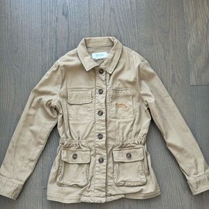 Bonpoint Girls Tan Button-Up Jacket. Size 10Years old. NEW
